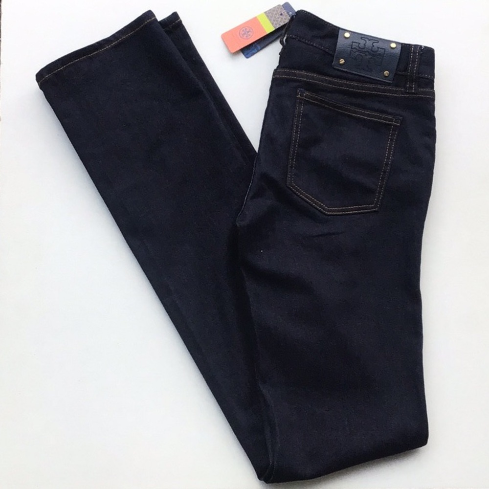 Tory Burch straight leg Dark Blue Denim Jeans